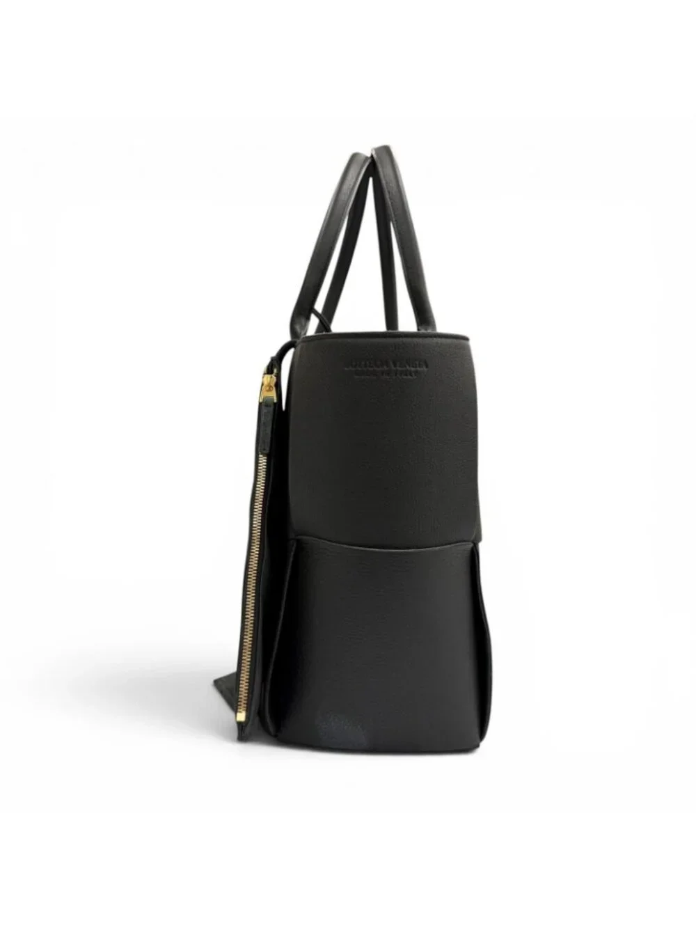 Bottega Veneta the Arco Tote Black with Leather Pouch